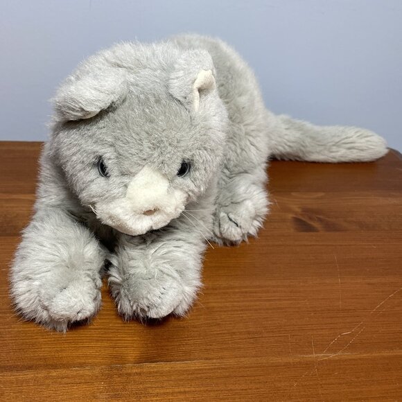 Vintage Geoffrey Toys R Us 1994 Grey Cat Plush - Picture 1 of 6